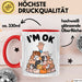 Meerschweinchen Tierliebhaber Tasse Geschenk Lustige Geschenkidee Spruch Rot Trendation