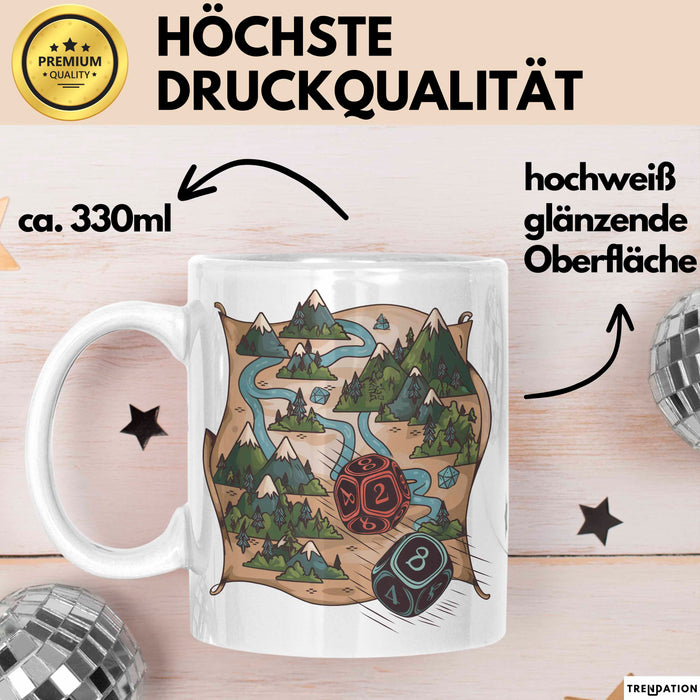 Brettspielfan Tasse Geschenkidee Tabletop Gamer Lustiger Geschenkidee Lustig Weiß Trendation