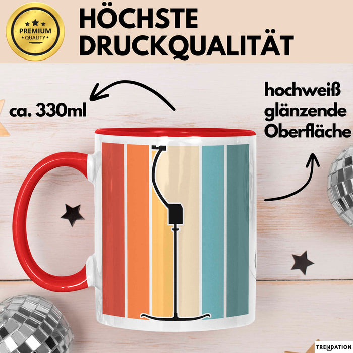 Ski Tasse Geschenk Grafik Skilift Becher Rot Trendation