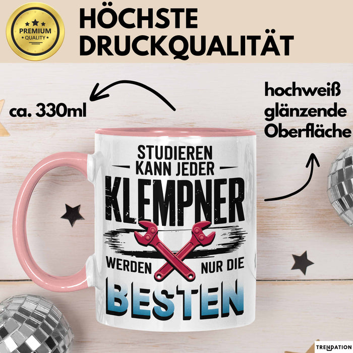 Klempner Tasse Geschenk Besten Werden Klempner Geschenkidee Rosa Trendation