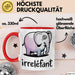 Elefant Tier Tasse Geschenk Lustige Geschenkidee Spruch Irrellefant Rot Trendation