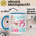 75er Geburtstag Tasse Geschenk Happy 75 And Glamarous Llama Alpaka Liebhaber Geschenkidee zum Geburtstag Blau Trendation