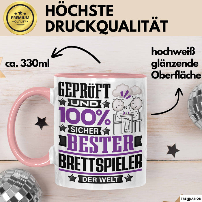 Brettspieler Geschenk Lustiger Spruch für Brettspieler Geschenkidee Bester Brettspieler Der Welt Rosa Trendation