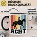 Tasse Geschenk Acht Retro Pferd Design Becher Schwarz Trendation