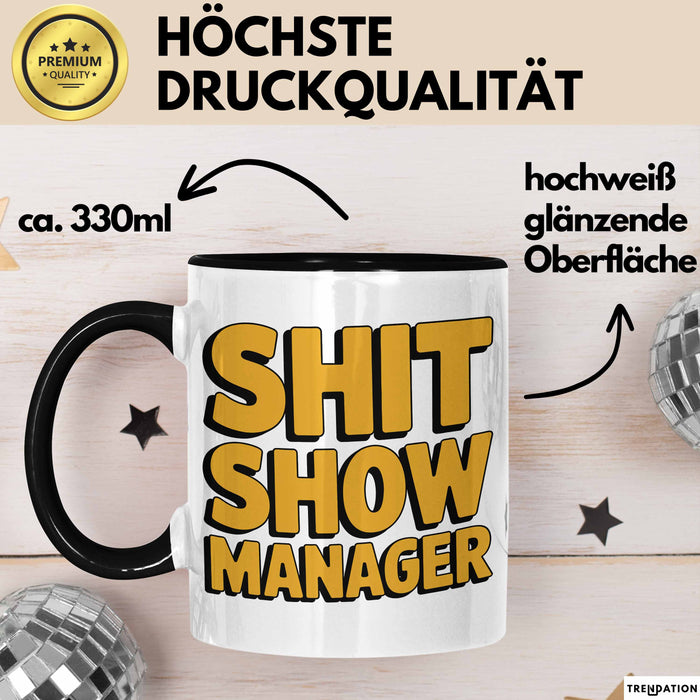 Sarkastischer Manager Sarkasmus Tasse Geschenk Lustige Geschenkidee Spruch Chaos Show Manager Trendation
