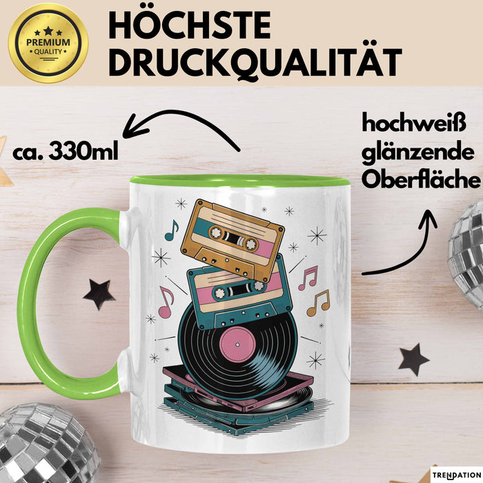 Retro Fan Tasse Geschenkidee für Vintage Liebhaber Grün Trendation