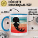 Quallen-Liebhaber Tasse Geschenkdiee Vintage Look Retro Becher Blau Trendation
