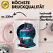Sci Fi Autor Tasse Geschenkidee für Zukunftswelten Rosa Trendation