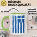 Griechenland Tasse Geschenk Grieche Flagge Hoch Kaffee-Becher Grün Trendation