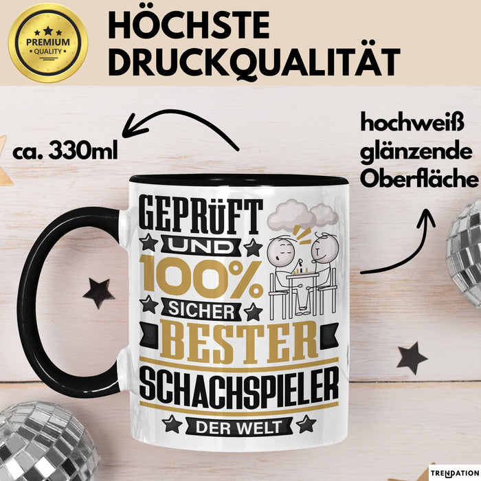 Schachspieler Geschenk Lustiger Spruch für Schachspieler Geschenkidee Bester Schachspieler Der Welt Schwarz Trendation