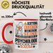 Psychologe Geschenk Tasse Lustiger Spruch Erheben Sie Sich Der Psychologe Betritt den Raum Rot Trendation