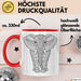 Elefant Mandala Tasse Geschenk Lustige Geschenkidee Spruch Rot Trendation