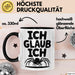 Spinne Vogelspinne Tier Tasse Geschenk Lustige Geschenkidee Spruch Ich Glaub Ich Schwarz Trendation