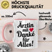 Arzt Tasse Geschenk Lustige Geschenkidee Spruch Ärztin Mit Danke Für Alles Rosa Trendation