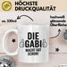 Gabi Tasse Geschenk Die Gabi Macht Dat Schon Geschenkidee Becher mit Name Weiß Trendation