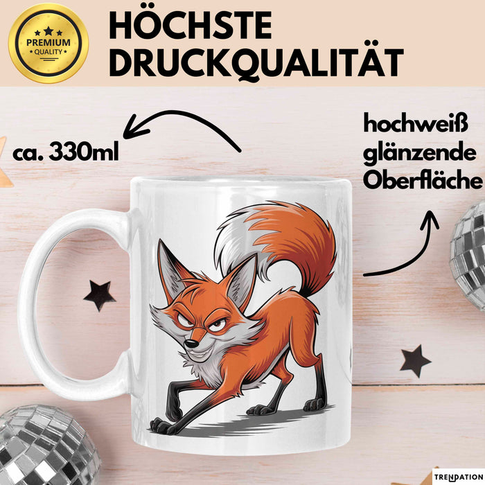 Fuchs Liebhaber Tasse Geschenkidee Schlauer Tierfan Geschenkidee Lustig Weiß Trendation