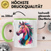 Pferd Tier Liebhaber Tasse Becher Geschenk Lustige Geschenkidee Spruch Grün Trendation