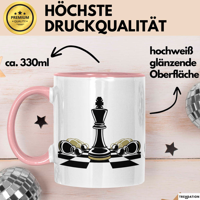 Schachspieler Tasse Geschenkidee Strategie Meister Lustiger Geschenkidee Lustig Rosa Trendation