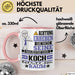 Koch Geschenk Tasse Lustiger Spruch Erheben Sie Sich Der Koch Betritt den Raum Rosa Trendation