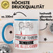 Parkour-Trainerin Geschenk Tasse Becher Die Frau Die Allen Kann Geschenkidee für eine Parkour-Trainerin Lustig Blau Trendation