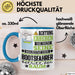 Bootsfahrer Geschenk Tasse Lustiger Spruch Erheben Sie Sich Der Bootsfahrer Betritt den Raum Blau Trendation