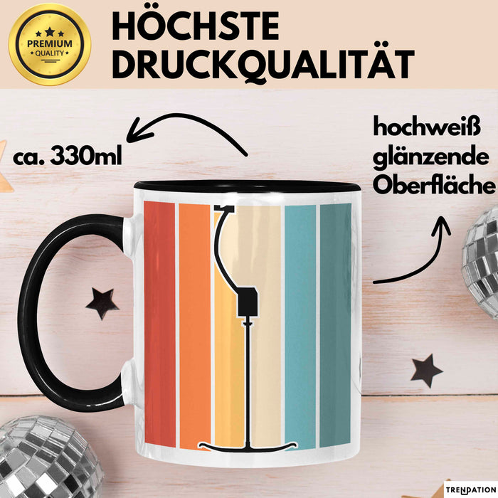 Ski Tasse Geschenk Grafik Skilift Becher Schwarz Trendation