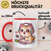 Katze Videospieler Tasse Geschenk Lustige Geschenkidee Rot Trendation