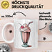Milchshake Fan Tasse Geschenkidee Dessertgetränk Liebhaber Weiß Trendation