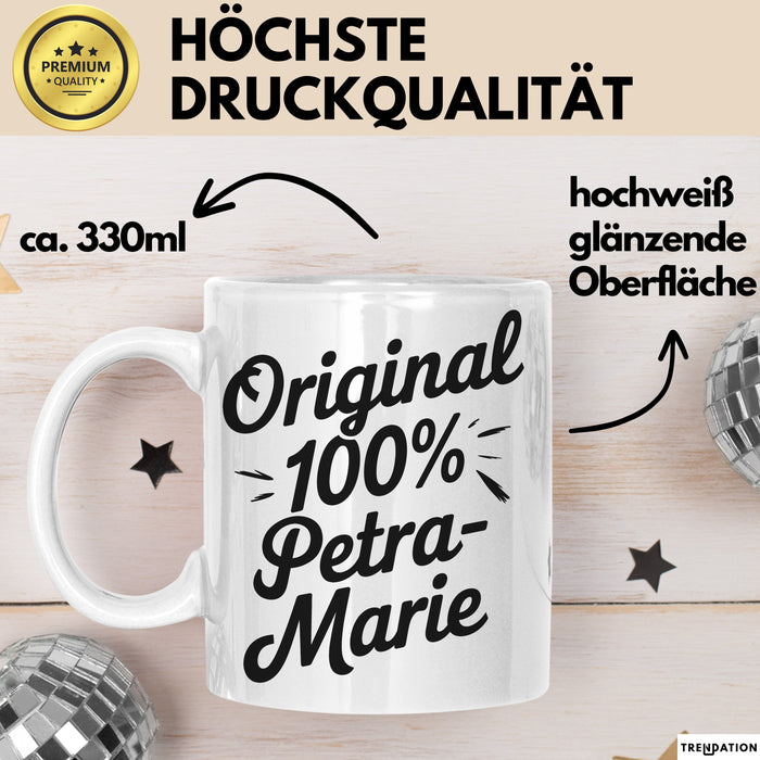 Petra-Marie Tasse Geschenk Original 100% Petra-Marie Geschenkidee Geburtstag Weiß Trendation
