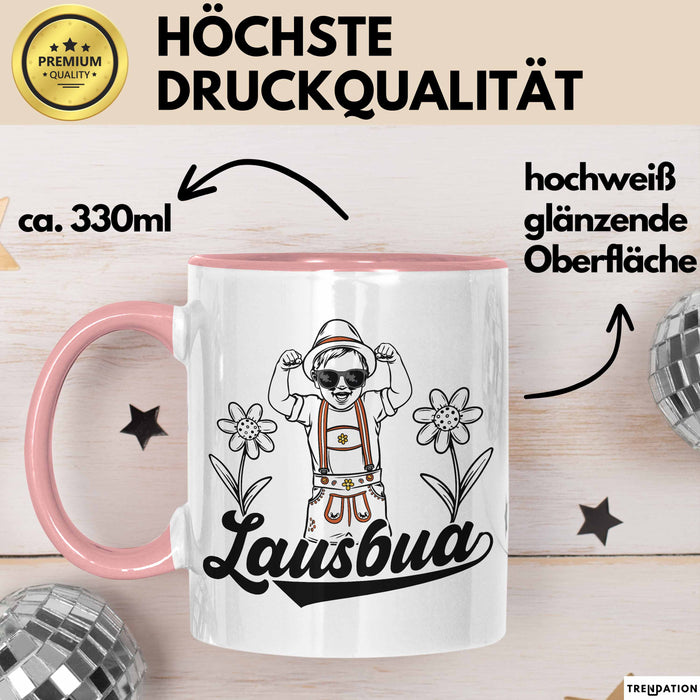 Lausbua Tasse Geschenk Oktober München Geschenkidee Becher Rosa Trendation