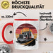 Lkw Fahrer Tasse Geschenkidee für Trucker Lustiger Spruch Rot Trendation