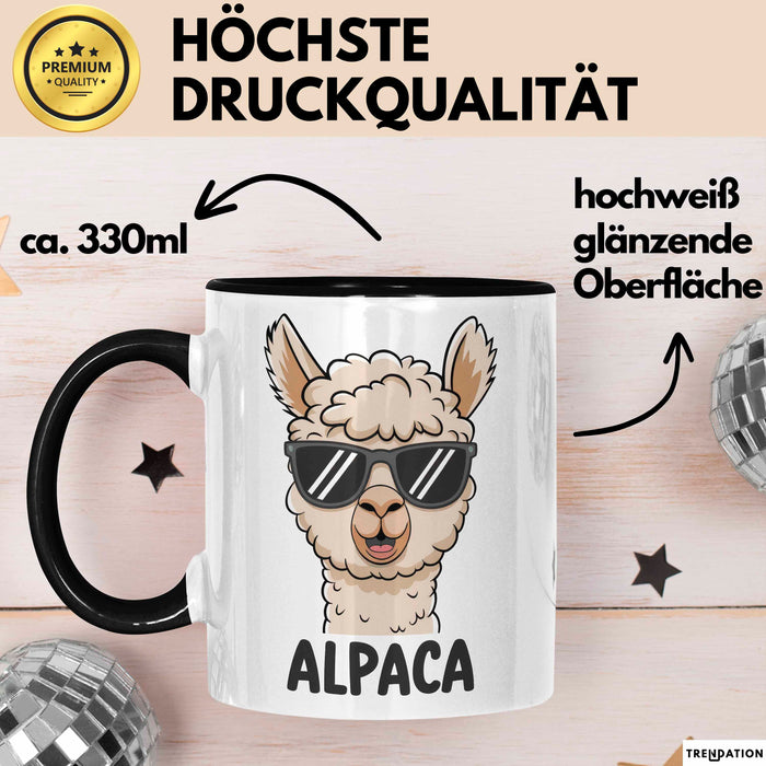 Alpaka Liebhaber Tasse Geschenkidee Flauschiger Tierfan Geschenkidee Lustig Trendation
