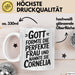 Cornelia Tasse Geschenk Gott Formte Die Perfekte Frau Cornelia Geschenkidee Weiß Trendation