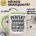 Stefanie Tasse Geschenk Perfekt Sein Kann Jeder Geschenkidee Geburtstag Grün Trendation