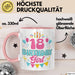 18. Geburtstag Tasse Frauen Mädchen Geschenkidee Lustig 18 Birthday Girl Lustiger Spruch Rosa Trendation