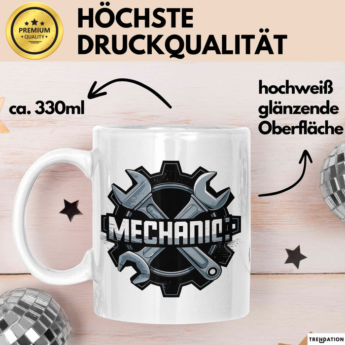 Mechaniker Tasse Geschenkidee Auto Reparatur Profi Lustiger Geschenkidee Lustig Weiß Trendation