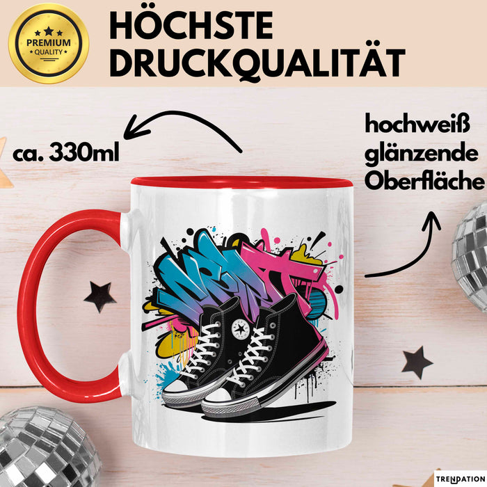 Streetwear Fan Tasse Geschenkidee für Stil Experte Rot Trendation
