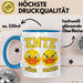 Quietscheente Tier Tasse Geschenk Lustige Geschenkidee Spruch Ente Süss Sauer Blau Trendation