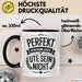 Ute Tasse Geschenk Perfekt Sein Kann Jeder Geschenkidee Geburtstag Schwarz Trendation