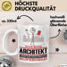 Architekt Geschenk Tasse Ich Bin Architekt Aber Sag Doch Einfach Superheld Lustige Geschenkdiee für Architekt Kaffee-Becher Weiß Trendation
