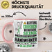 Handwerker Geschenk Tasse Lustiger Spruch Erheben Sie Sich Der Handwerker Betritt den Raum Rosa Trendation