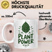 Veganer Tasse Geschenkidee Pflanzenkraft Weiß Trendation
