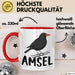 Amsel Vogel Tasse Geschenk Vogelbeobachter Ornithologe Biologe Rot Trendation