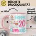 20er Geburtstag Tasse Geschenk Happy 20 And Glamarous Llama Alpaka Liebhaber Geschenkidee zum Geburtstag Rosa Trendation