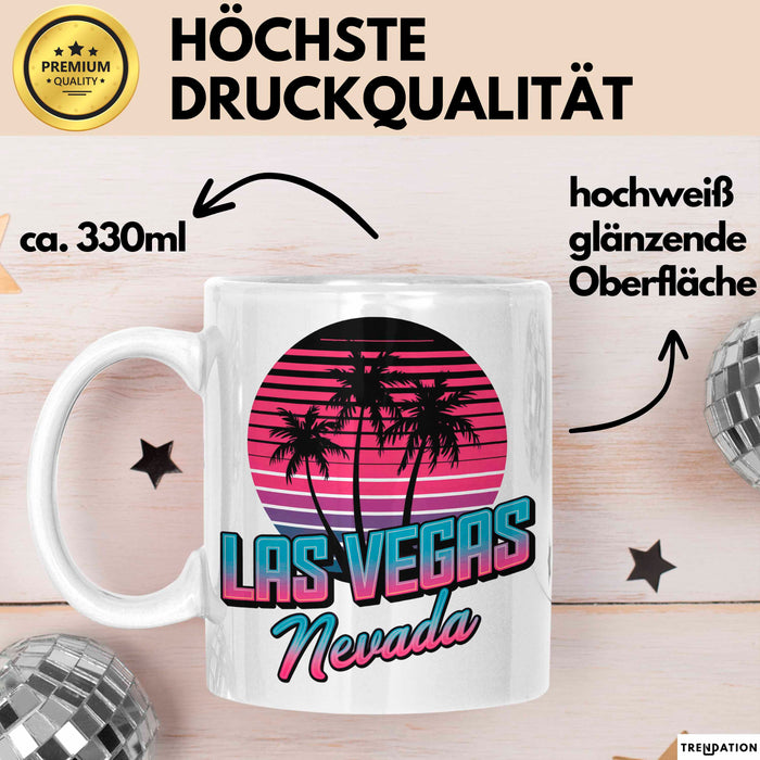 Las Vegas Nevada USA Tasse Geschenk Lustige Geschenkidee Spruch Weiß Trendation