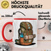 Rucksackreisender Tasse Geschenkidee für Wanderpfad Fans Rot Trendation
