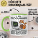 IT Techniker Computeringenieur Tasse Geschenk Lustige Geschenkidee Spruch Ich Bin Eine Programmierer Katze Grün Trendation
