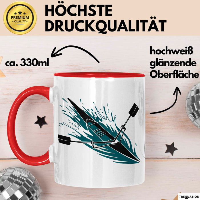 Ruder Enthusiast Tasse Geschenkidee für Rudercrew Fans Rot Trendation