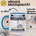 Bocciapieler Tasse Geschenk für Bocciapieler Geburtstag Lustiger Spruch Kaffee-Becher Was Ist Deine Superkraft Blau Trendation