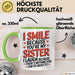Schwester Tasse Geschenk I Smile Because Youre My Sister Geschenkidee Grün Trendation